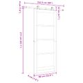 vidaXL Posuvné dvere ORKDAL 86 x 211 cm Borovicový masív Prírodná