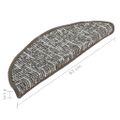 vidaXL Kobercové nášľapy na schody 15 ks antracitové 65x21x4 cm