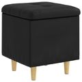 vidaXL Ottoman s Úložným Priestorom Čierny 40 x 40 x 45 cm Umelá koža