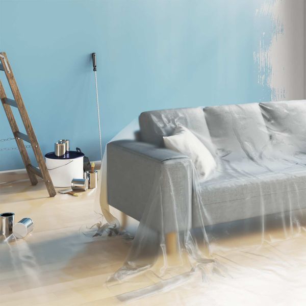 vidaXL Prachová fólia 6 pcs Priehľadná 400 x 500 cm HDPE