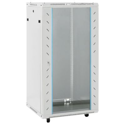 vidaXL 15U Nástenná serverová skriňa 19" IP20 sivá 60x60x120cm