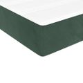 vidaXL Matrac s taštičkovými pružinami stredná tvrdosť tmavozelený 100x210x20 cm zamat