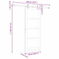 vidaXL Posuvné dvere ORKDAL 83 x 211 cm Prírodná a čierna