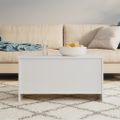 vidaXL Konferenčný stôl lesklý biely 102x55,5x52,5 cm spracované drevo