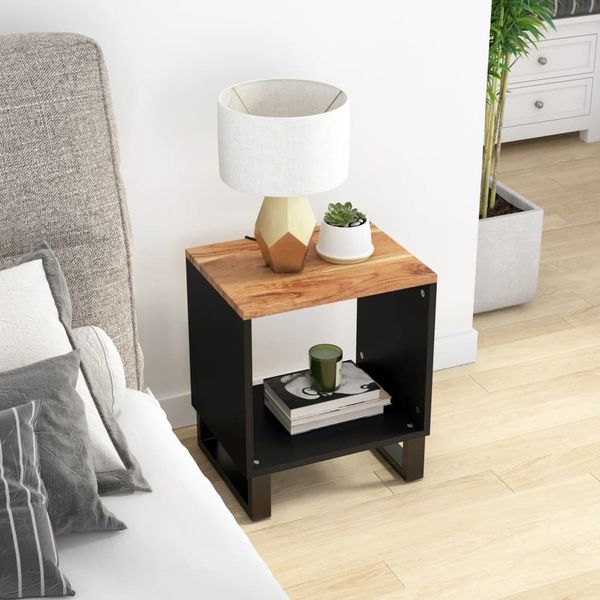 vidaXL Konferenčný stolík 40x31x46cm masívna akácia a spracované drevo