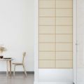 vidaXL Nástenné panely 12 ks krémové 60x30 cm umelá koža 2,16 m²