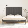 vidaXL Nástenné čelo postele sivé 166x3x110 cm masívna borovica