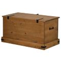 vidaXL Úložná truhlica HALDEN 91x48x47 cm masívna borovica
