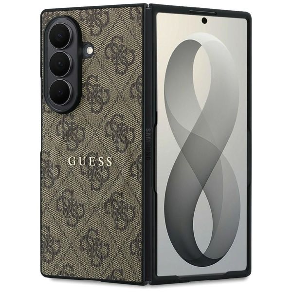 Guess HC Magnetic 4G PU CLASSIC puzdro pre Samsung Galaxy Z Fold 8 Ultra hnedá