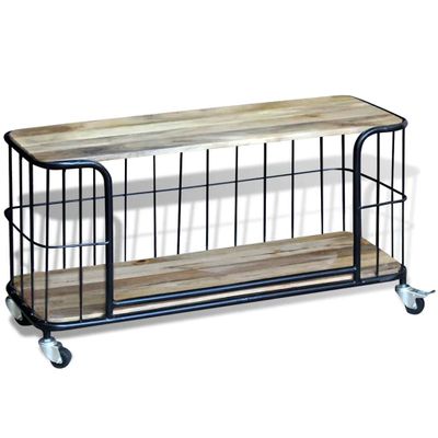 VidaXL TV stolík z masívneho mangového dreva, 100x40x45 cm