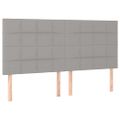 vidaXL Čelo postele s LED bledosivé 160x5x118/128 cm látka