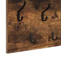 vidaXL Vešiak na stenu Nástenná montáž Dymová dub 80 x 40 x 12 cm