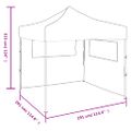 vidaXL Skladací stan s 2 stenami krémový 291x291x315 cm