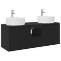 vidaXL Set kabinetov do kúpeľne 3 ks Čierna 49,5 x 44,5 x 65 cm