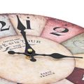 vidaXL Vintage nástenné hodiny 30 cm rôznofarebné