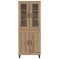 vidaXL Highboard 2 ks Remeselný dub 69,5 x 34 x 180 cm