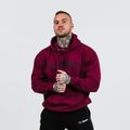 Mikina PRO Hoodie Burgundy - GymBeam, veľkosť L