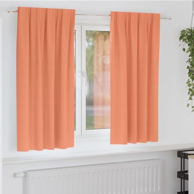 vidaXL Záclony na zatemnenie s krúžkami 2 pcs Tehlová 175 x 140 cm