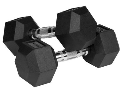 Pogumované litinové činky HEX 2x9 kg REBEL ACTIVE RBA-2325-09 Pogumované litinové činky HEX 2x9 kg REBEL ACTIVE RBA-2325-09