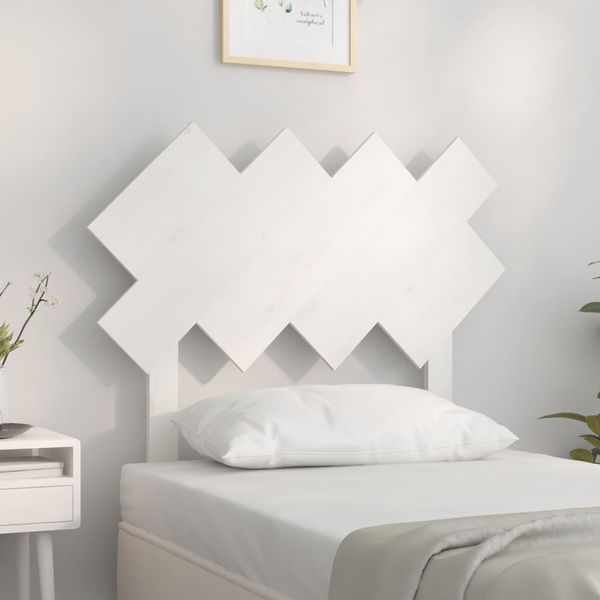 vidaXL Čelo postele biele 92x3x81 cm masívna borovica