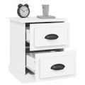 vidaXL Nočné stolíky 2 ks biele 39x39x47,5 cm spracované drevo