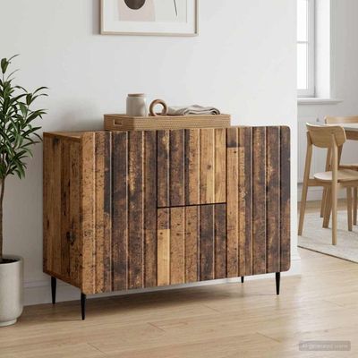 vidaXL Servírovacia skriňa so zásuvkou Staré drevo 89 x 34,5 x 62 cm