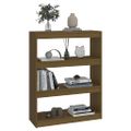 vidaXL Knižnica/deliaca stena medová 80x30x103,5 cm masívna borovica