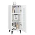vidaXL Komoda biela 34,5x34x90 cm spracované drevo