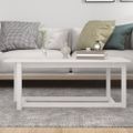 vidaXL Konferenčný stolík biely 110x55x45 cm borovicový masív