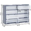 vidaXL Organizér s 8 veľkými zásuvkami 52x16x37 cm