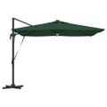 vidaXL Roma Parasol Zelená 286 x 284 x 270 cm Hliník a polyester