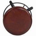 vidaXL Barové stoličky 2 ks 52 cm pravá koža