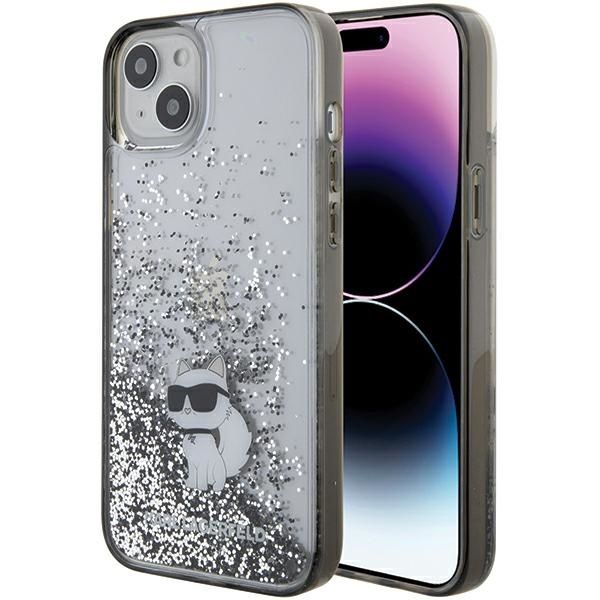 Karl Lagerfeld Case for iPhone 15 Plus 6.7" KLHCP15MLKCNSK Transparent HC LIQ. GLITTER C