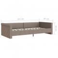 vidaXL Pohovka s USB sivohnedá látková 90x200 cm