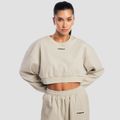 Dámska mikina Cropped Aura Grey - GymBeam, veľkosť XS