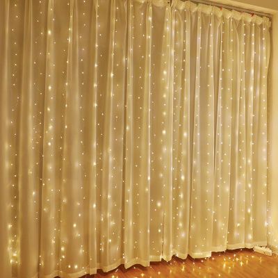 LED CURTAIN (100 LED LAMPS) 3Mx1M WITHOUT PENDANT WARM WHITE