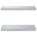 vidaXL Nástenné police 2 ks 50x23,5 cm strieborné nehrdzavejúca oceľ