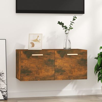 vidaXL Nástenná skrinka dymový dub 80x35x36,5 cm spracované drevo