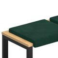 vidaXL Vankúš na lavičku 2 ks Zamat Tmavozelená Hĺbka 35 cm
