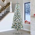 vidaXL Umelý Sklápací Vianočný Stromček 300 LED Zelená a biela 240 cm