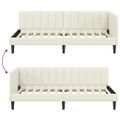 vidaXL Rohový rám postele Krémová 100 cm x 200 cm Zamat