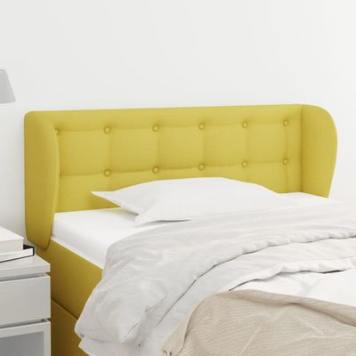 vidaXL Čelo postele so záhybmi zelený 103x23x78/88 cm látka