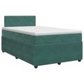 vidaXL Posteľ boxspring s matracom Tmavozelená 120 x 190 cm Zamat