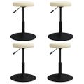 vidaXL jedálenské stoličky 4 ks krémové zamatové