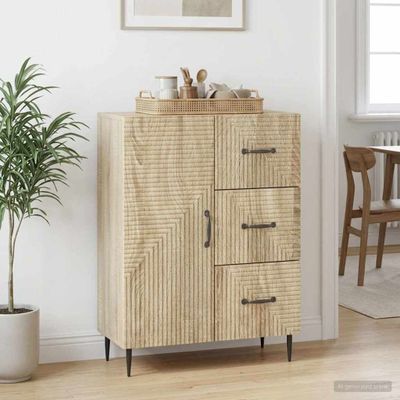 vidaXL Servírovacia skriňa so zásuvkou Dub sonoma 66 x 34,5 x 89,5 cm