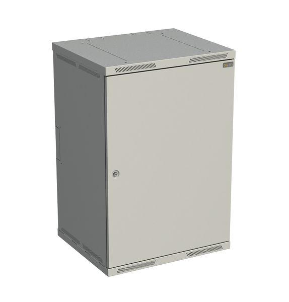 Rozvádzač nástenný SENSA 18U 500 mm, dvere plech, RAL 7035, SENSA-18U-65-21-G
