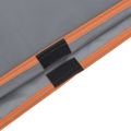vidaXL Pončo do dažďa s kapucňou dizajn 2 v 1 sivo-oranžové 223x145 cm