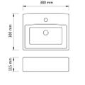 vidaXL Umývadlo s otvorom na batériu 38x30x11,5 cm keramika strieborné
