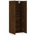 vidaXL Vysoká skrinka hnedý dub 69,5x34x180 cm spracované drevo