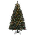 vidaXL Umelý vianočný stromček s 300 LED 180 cm